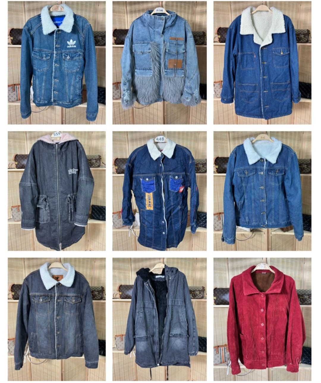 Denim Jackets Fur (Manyoya)Bale